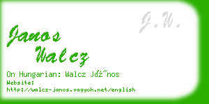 janos walcz business card